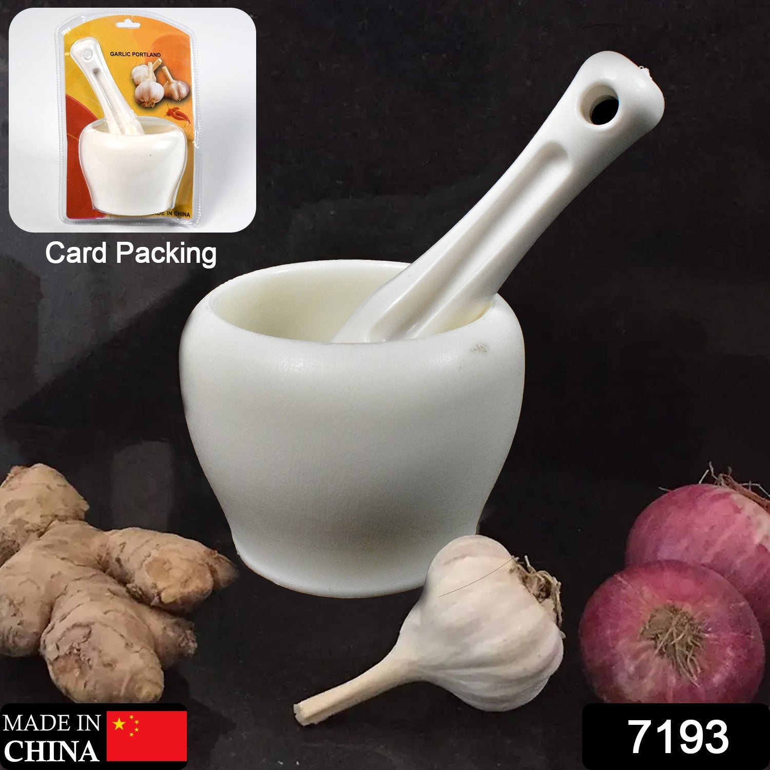 7193 Mortar and Pestle Set for Spices, Okhli Masher, Khalbatta, Kharal, Mixer, Natural & Traditional Grinder and Musal, Well Design for Kitchen, Home, Herb DeoDap 7193 Mortar and Pestle Set for Spices, Okhli Masher, Khalbatta, Kharal, Mixer, Natural & Traditional Grinder and Musal, Well Design for Kitchen, Home, Herb DeoDap